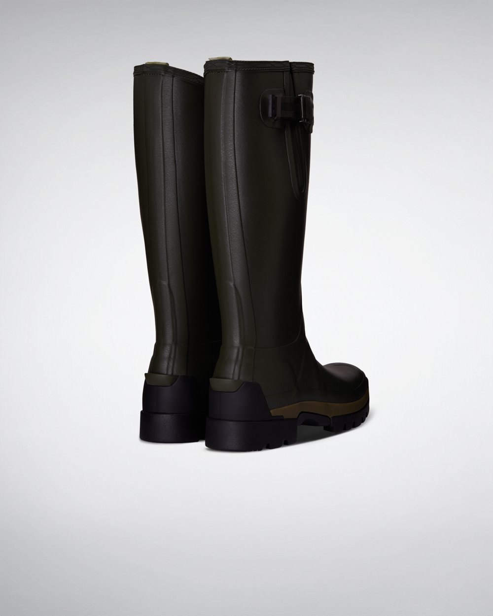 Botas De Altas Balmoral Side Adjustable 3Mm Neoprene Hunter Mujer - Verde Oscuro Oliva - 301496GDY